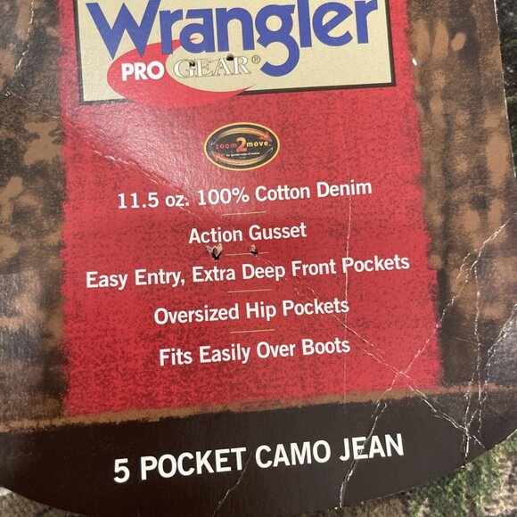 Wrangler ProGear Series Mens 40x34 Realtree Xtra Camouflage Jeans PG001AX Cotton - Picture 4 of 10
